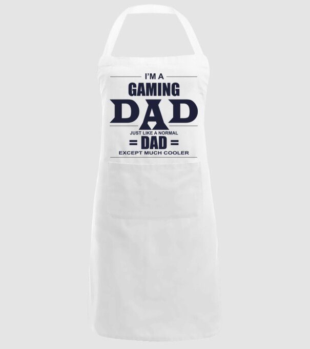 Gaming dad model alb pe tricou