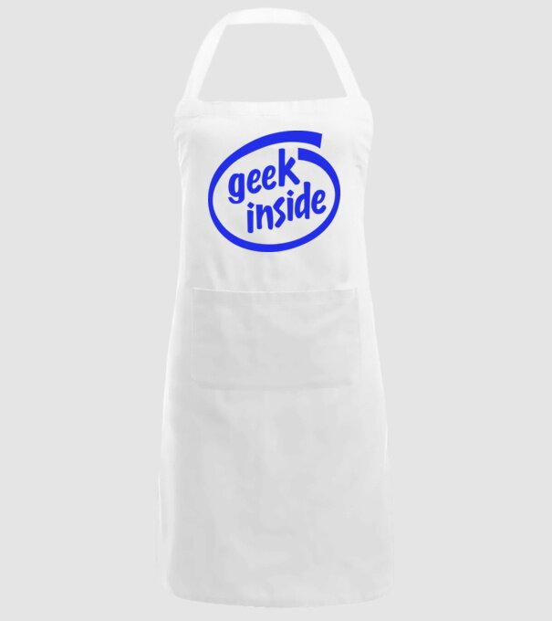 Geek inside model alb pe tricou