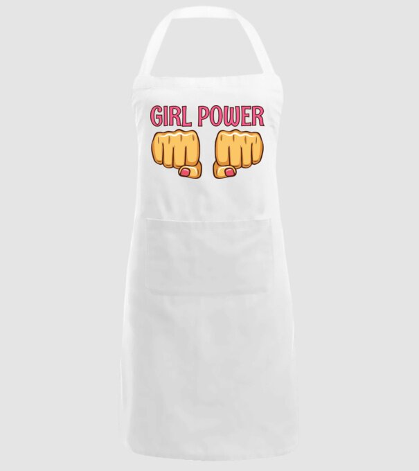 Girl Fist model alb pe tricou