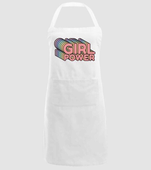 Girl power model alb pe tricou
