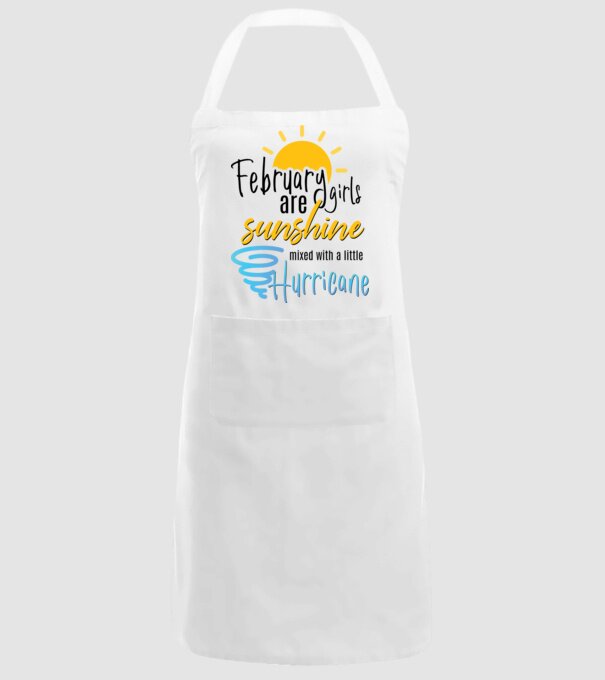 February Girls are Sunshine mixed with a little Hurricane model alb pe tricou