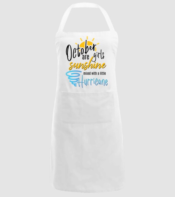 October Girls are Sunshine mixed with a little Hurricane model alb pe tricou