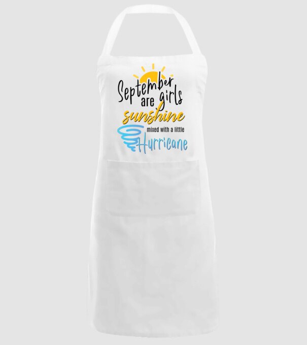 September Girls are Sunshine mixed with a little Hurricane model alb pe tricou
