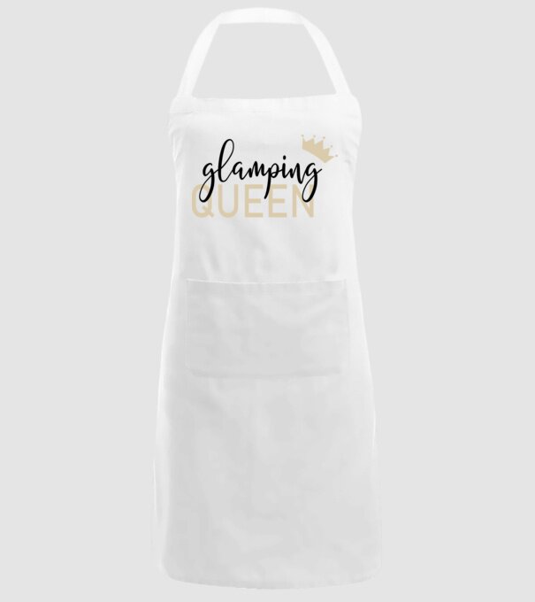Glamping queen model alb pe tricou