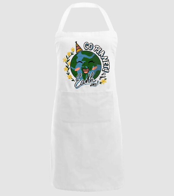 Go planet model alb pe tricou