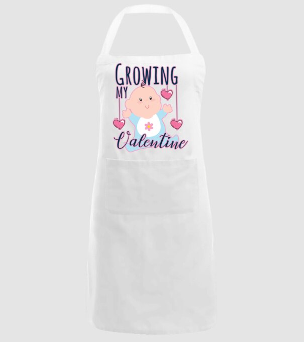 Growing my Valentine model alb pe tricou