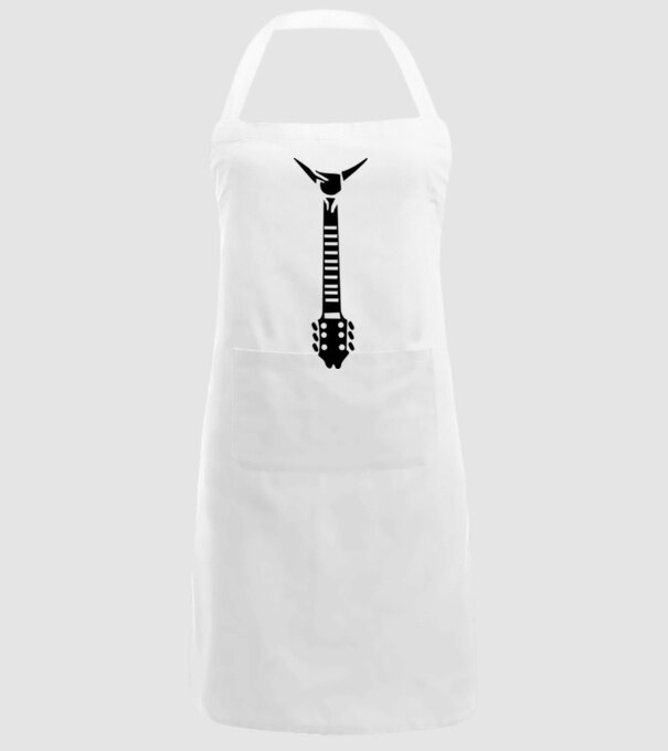 Guitar Tie model alb pe tricou