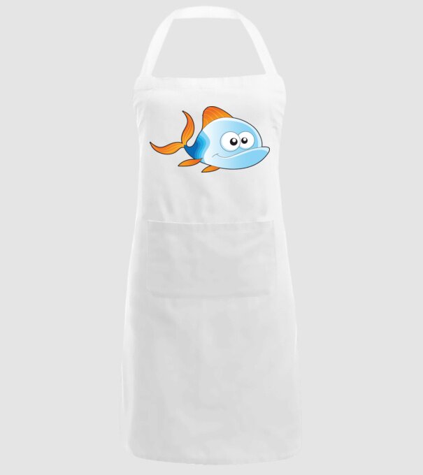 Fish model alb pe tricou