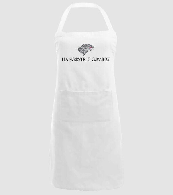 Hangover is coming model alb pe tricou