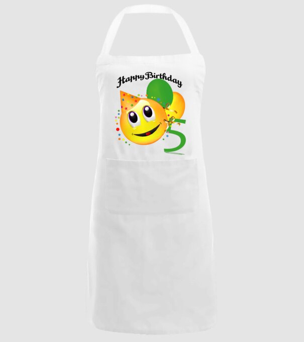 happy birthday 5th model alb pe tricou