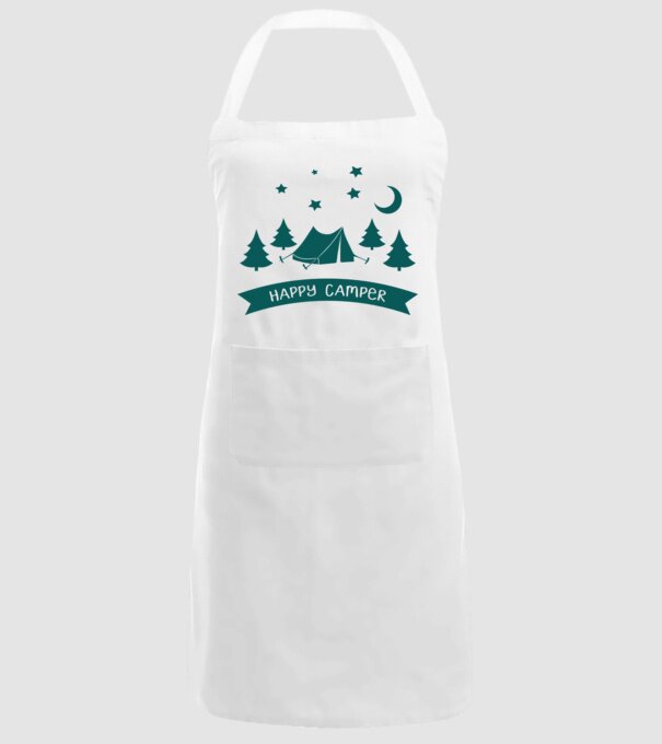 Happy camper tent model alb pe tricou