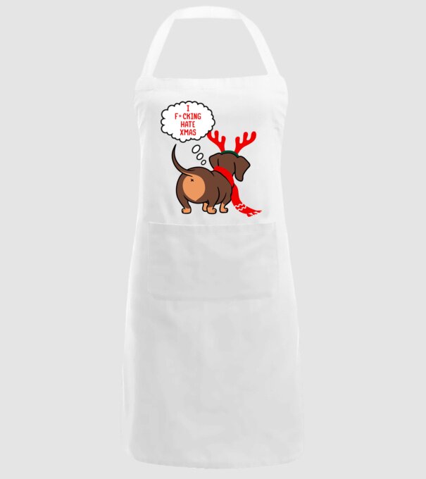 Hate Xmas model alb pe tricou