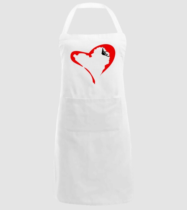 heartclimb model alb pe tricou