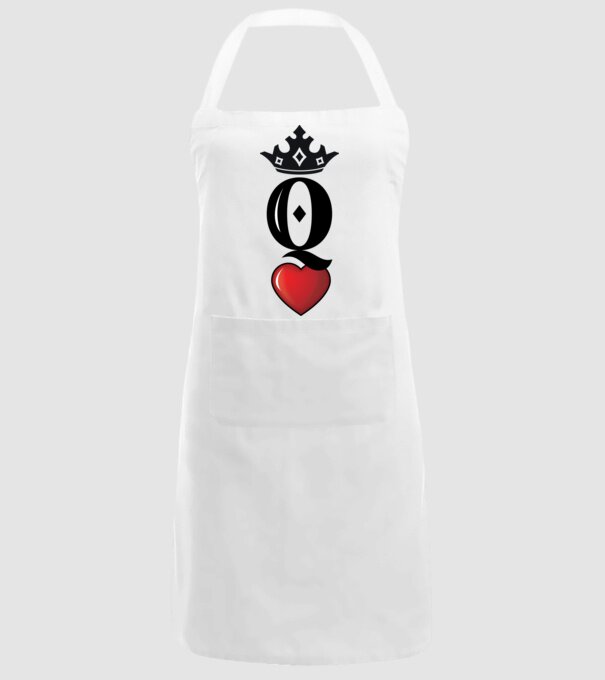 Cuplu HeartQueen model alb pe tricou