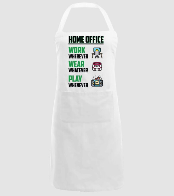 Home office model alb pe tricou