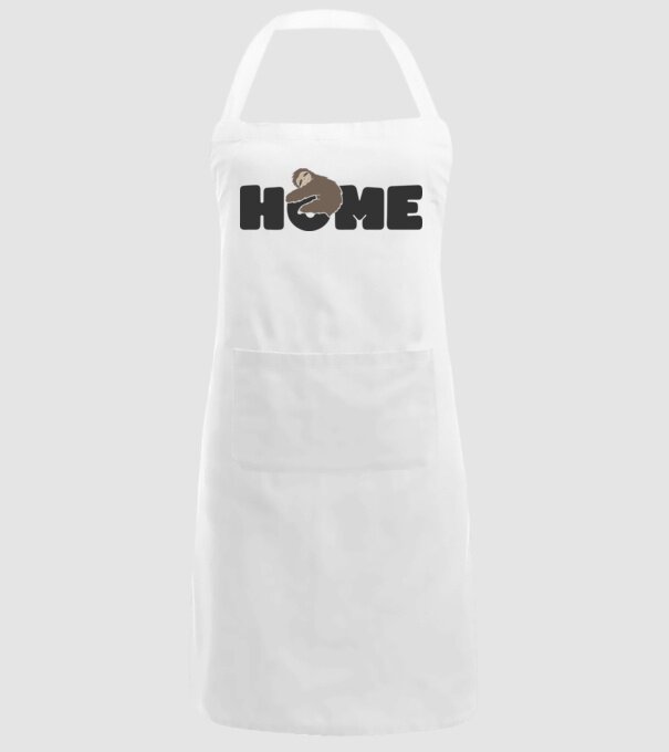 Home Sloth model alb pe tricou