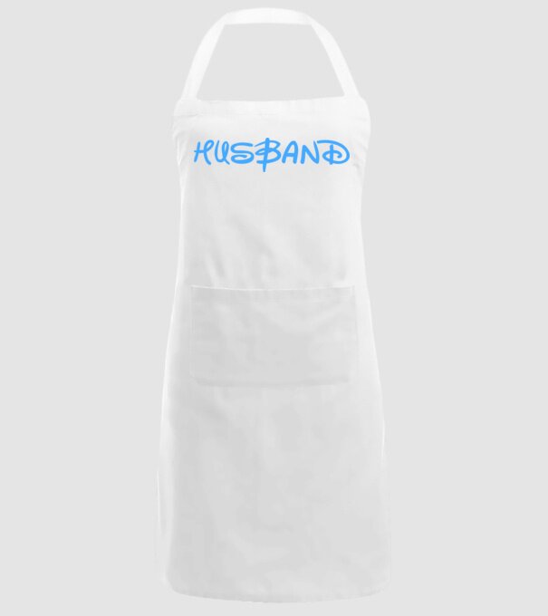 Husband model alb pe tricou