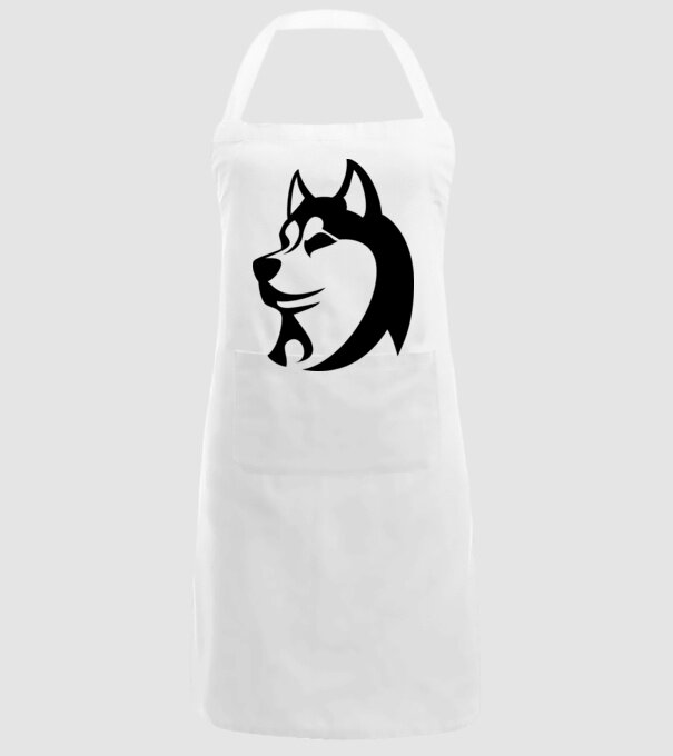 Husky model alb pe tricou