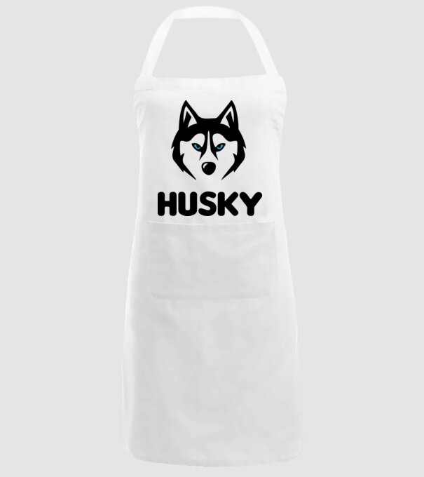 Husky băiat model alb pe tricou