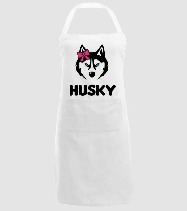 Husky fată model alb pe tricou