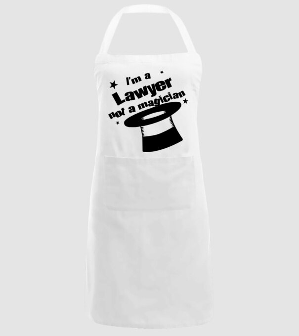 'I''m a lawyer not a magician' model alb pe tricou
