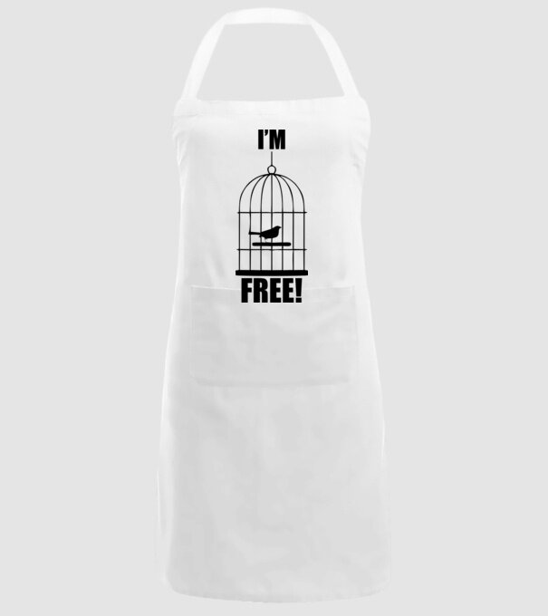 'I''m free' model alb pe tricou