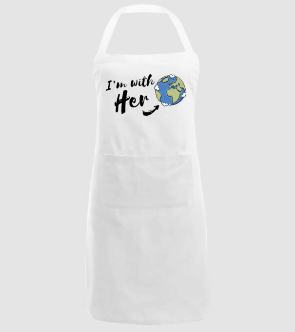 'i''m with her' model alb pe tricou