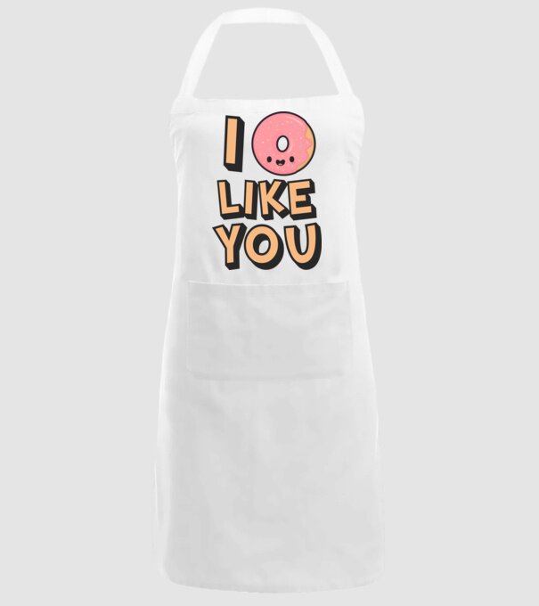 I donut like you model alb pe tricou