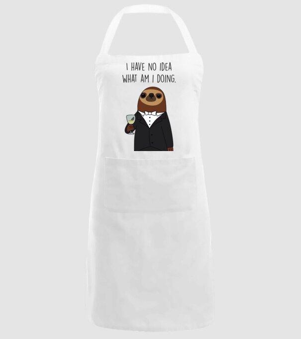 I have no idea sloth model alb pe tricou
