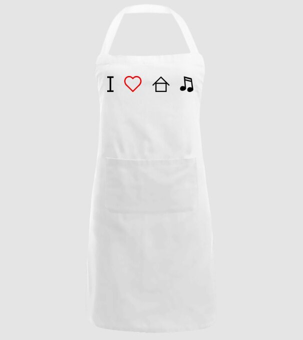 I love house music model alb pe tricou