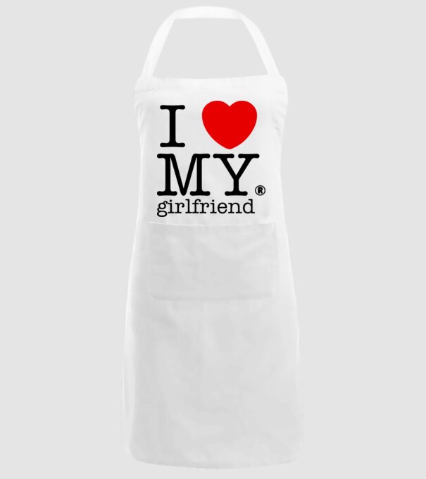 I love my Girlfriend model alb pe tricou