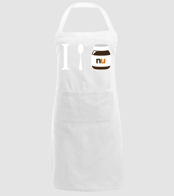 i love nutella model alb pe tricou