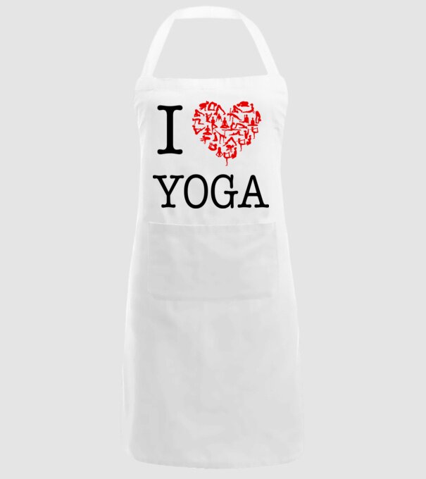 I LOVE YOGA model alb pe tricou