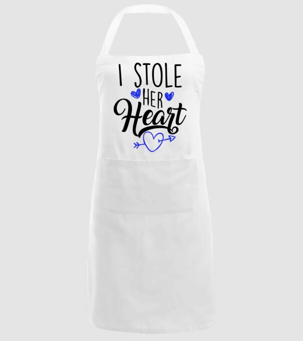 Cuplu I stole her heart model alb pe tricou