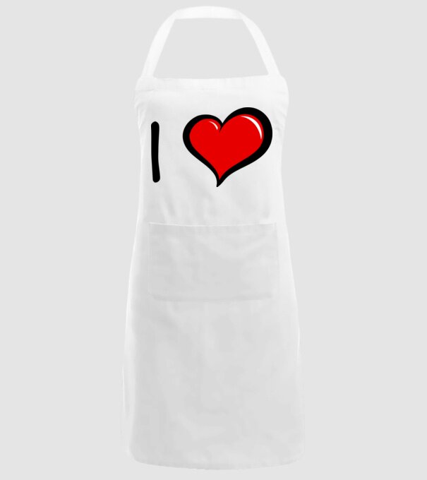ilove model alb pe tricou