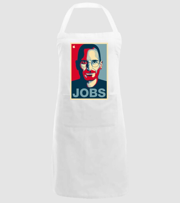 Jobs pop art model alb pe tricou