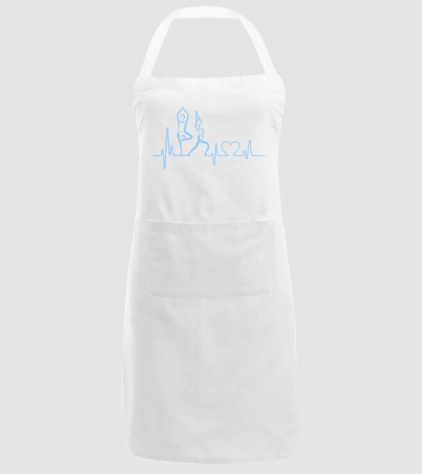 Inimă Yoga model alb pe tricou