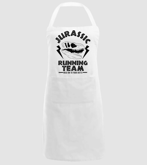 Jurassic running team model alb pe tricou