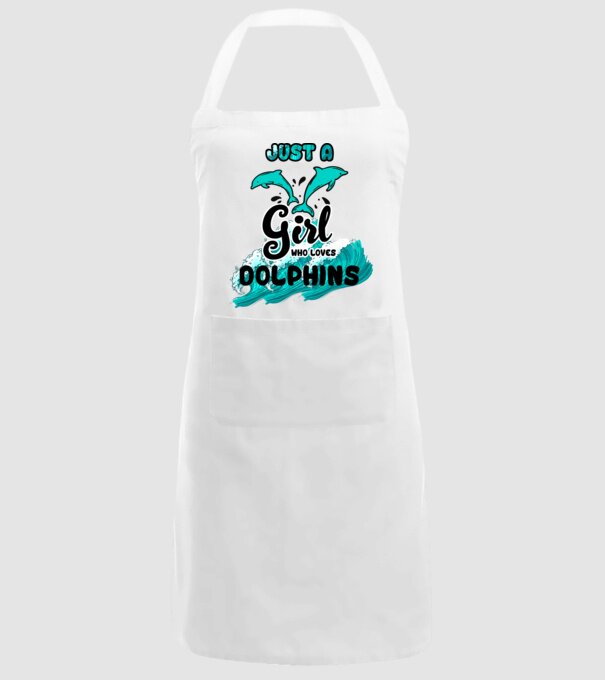 Just a girl who loves dolphins model alb pe tricou
