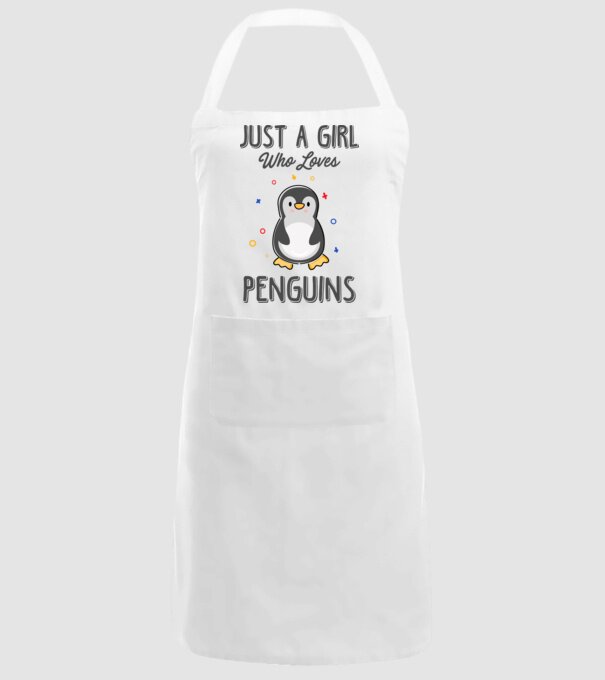 Just a girl who loves Penguins model alb pe tricou
