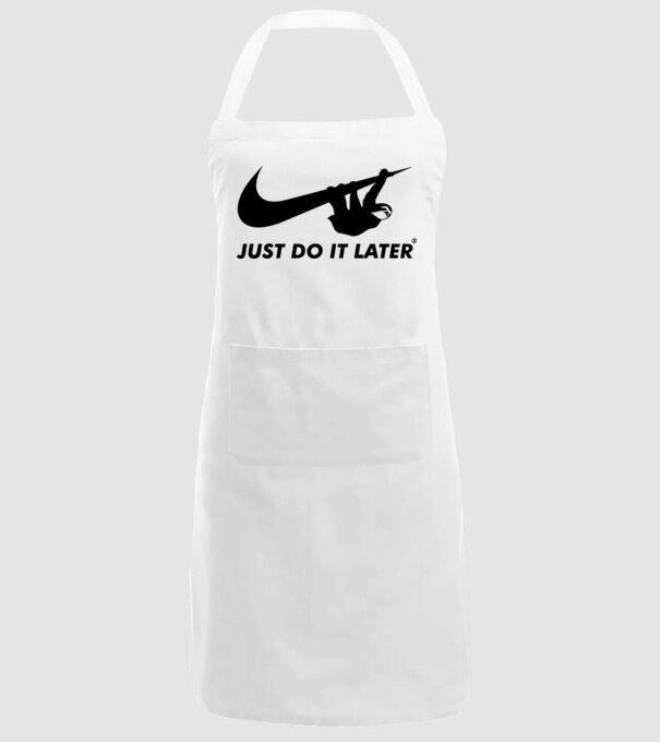 Just do it later model alb pe tricou