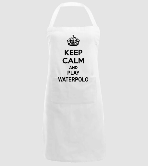 Keep Calm and play waterpolo model alb pe tricou