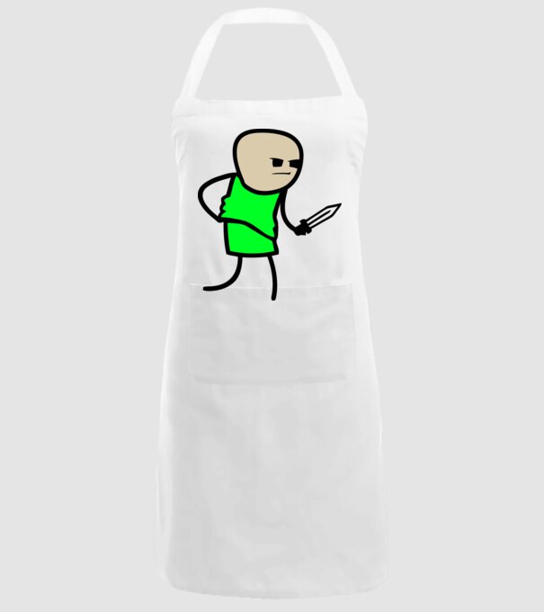 Cuțit model alb pe tricou