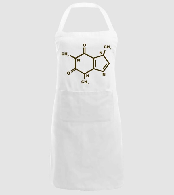 Coffeine model alb pe tricou