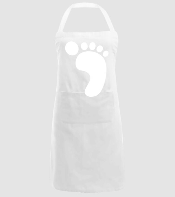 Picior model alb pe tricou