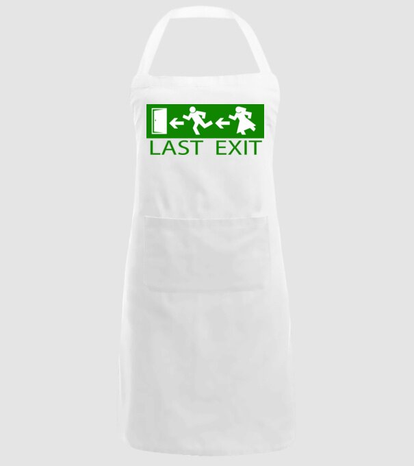 Last Exit model alb pe tricou