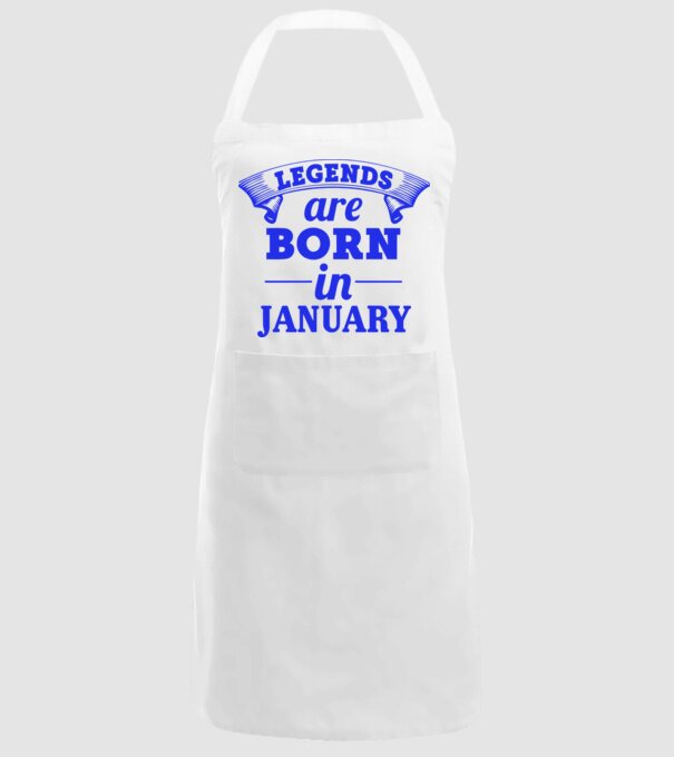 Legends are born in January model alb pe tricou