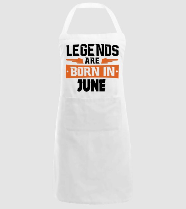 Legends are born in June model alb pe tricou