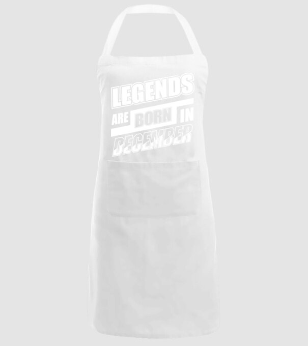 Legends are born in December model alb pe tricou