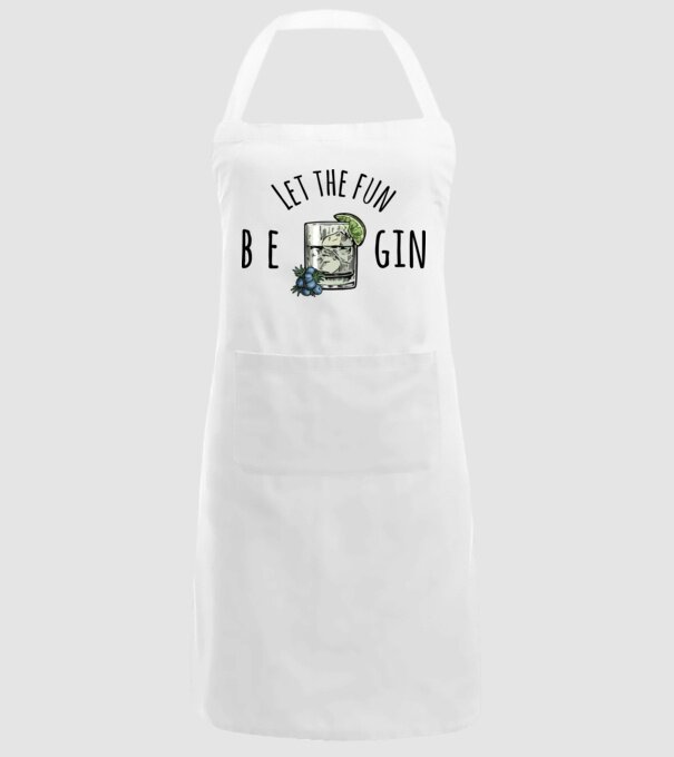 Let the fun be gin model alb pe tricou